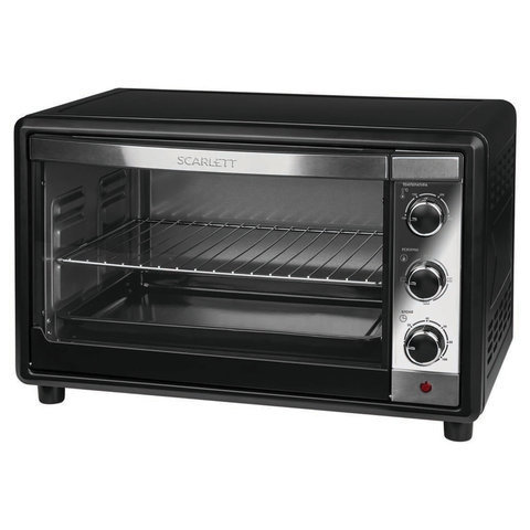 Электропечь SCARLETT SC-EO93O18, 1600 Вт, объем 35 л, механическое управление, гриль, конвекция, таймер, черная