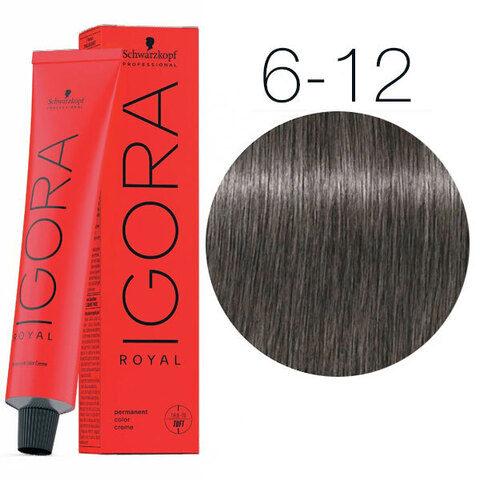 Schwarzkopf Igora Royal New 6-12 (Темный русый сандрэ пепельный) - Краска для волос