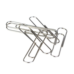 
          Скрепки канцелярские большие 50 мм, 100 шт, MC-Basir, набор скрепок для бумаги, никелированные