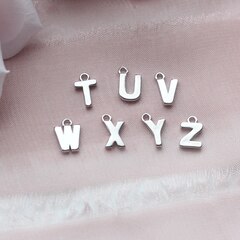 Буква X родий, 8 мм, 1 шт, П776