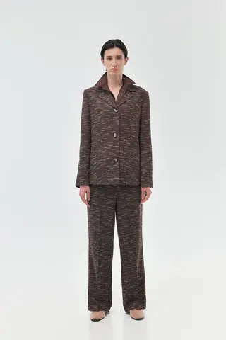 Брюки из фактурной ткани