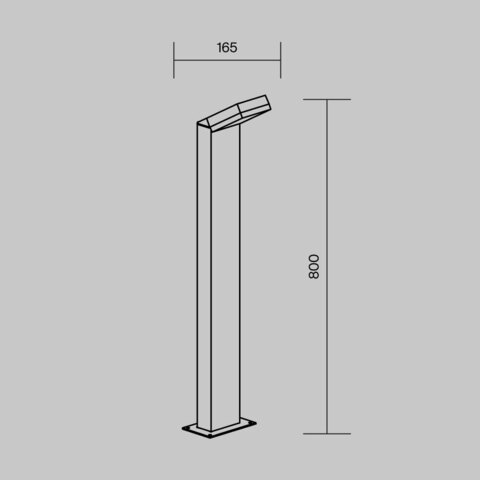 Ландшафтный светодиодный светильник Maytoni Paso O595FL-L12B3K