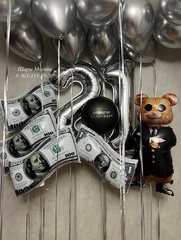 Стильный набор воздушных шаров с долларами
