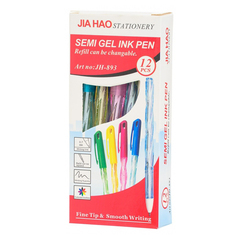 
          Ручка шариковая, масляная, Basir, синие чернила, разноцветный винтовой корпус, 12 шт