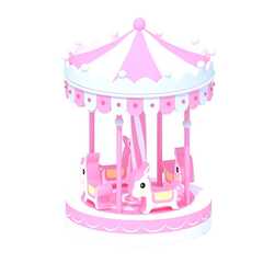 Детский аттракцион 4kids Карусель «Розовая мечта» c электроприводом