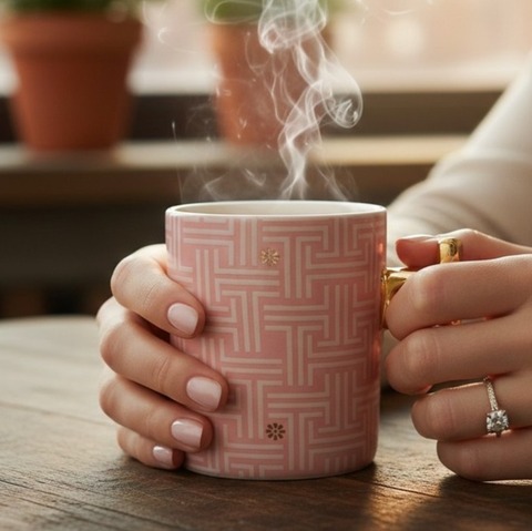 Керамическая кружка SWED HOUSE, розовый, 325 мл