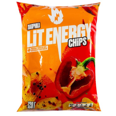 Чипсы LIT ENERGY паприка 120г