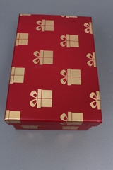 Коробка одиночная, Прямоугольник, НГ Золотые подарки, 21*14*8.5 см