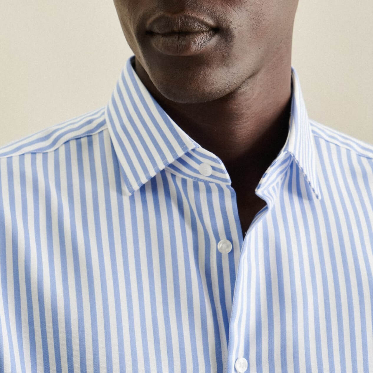 Сорочка мужская Seidensticker Shaped Fit 01.843550-13 в синюю полоску