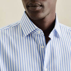 Сорочка мужская Seidensticker Shaped Fit 01.843550-13 в синюю полоску