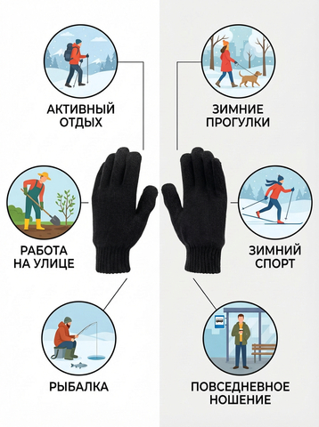 Перчатки п/ш черные