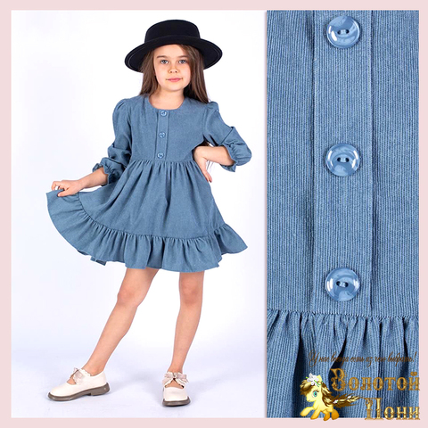 Платье вельвет д (3-8) 260216-FW622