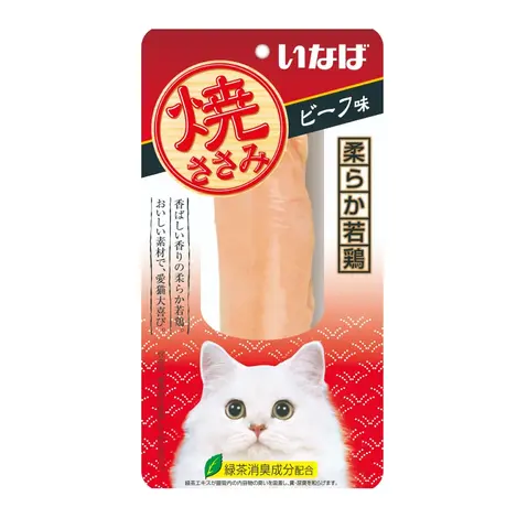 INABA Yaki Sasami лакомство для кошек куриное филе со вкусом говядины 26г