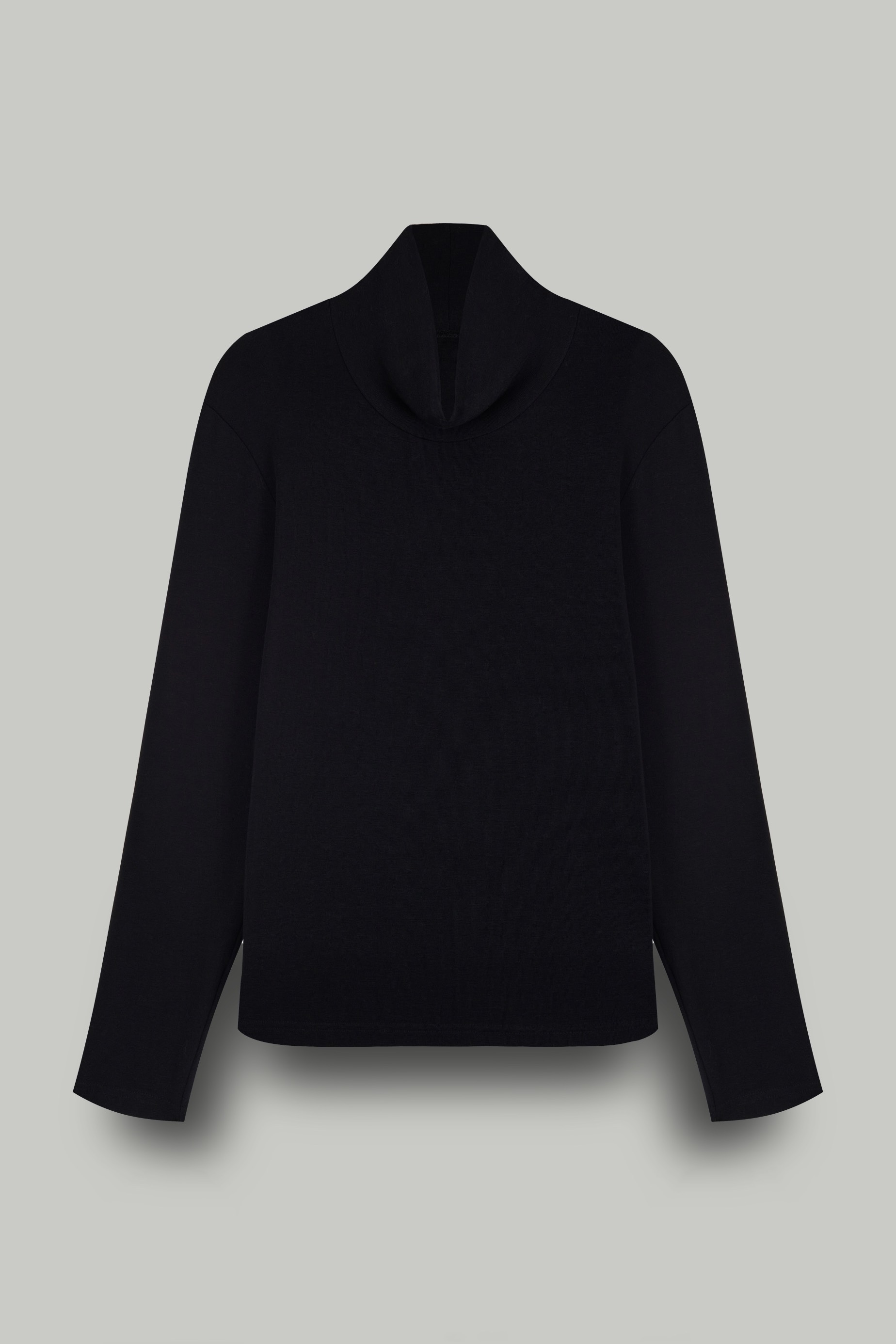 Водолазка с шерстью мериноса, черный