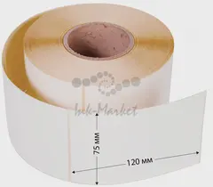 Термоэтикетки Cactus Eco CS-TE75120300 прямая сег.:75x120мм самоклей. термобум. д.вн.рул.90мм д.вт.40мм 300шт/рул белый — фото 2