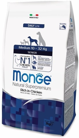 Monge Dog Medium корм для пожилых собак средних пород 3 кг