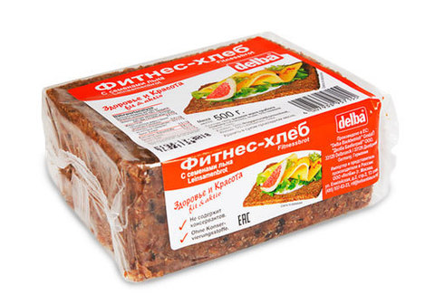 Фитнес-хлеб с семенами льна Delba, 500г