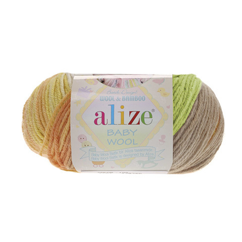 Baby Wool Batik Alize (40% шерсть, 20% бамбук, 40% акрил, 50гр/175м)