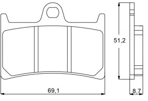 AGPA97OR Тормозные колодки дисковые мото Accossato (FDB605P)