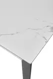 фото 1 Стол CORNER 120 GLOSS STATUARIO WHITE SOLID CERAMIC / BLACK, DISAUR на profcook.ru