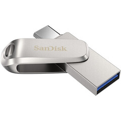 Флеш-накопитель SanDisk 128GB Ultra Dual Drive Luxe USB-C 150MB/s, USB 3.1 Gen 1, серебристый