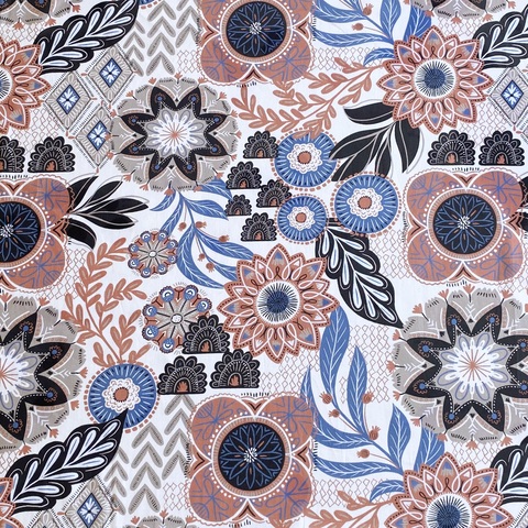 ВОСТОЧНОЕ НЕБО #1, 100% хлопок, ОТРЕЗ 70 СМ ширина 110 см