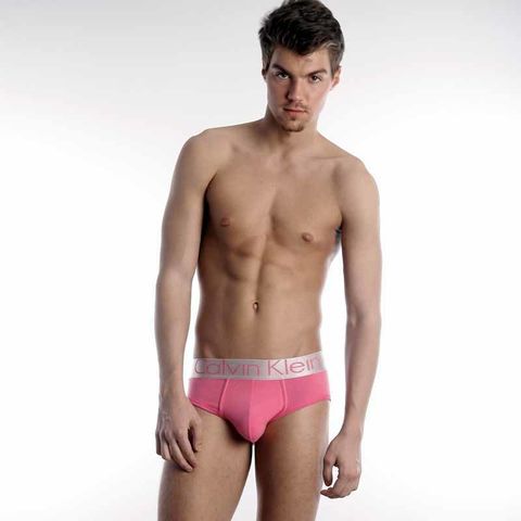 Мужские брифы розовые из модала Calvin Klein Steel Modal