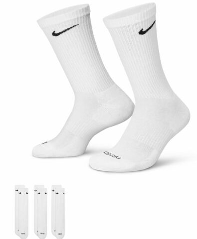 Теннисные носки Nike Everyday Plus Cushioned Training Crew Socks 3P - white/black