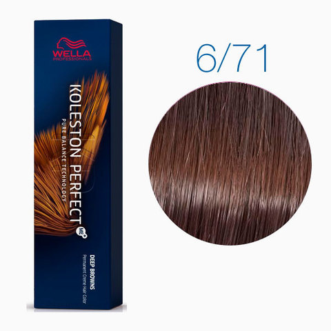 Wella Koleston Deep Browns 6/71 (Темный блонд коричневый пепельный Королевский соболь) - Стойкая краска для волос