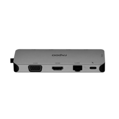 Переходник USB-C Muiti Funtion Adapter (10 in 1) Rapoo XD200, Gray
