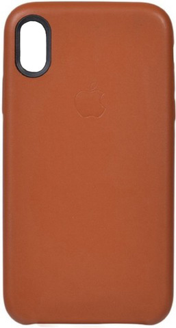 Кожаный чехол WS Leather Case iPhone Xs Max (Коричневый)