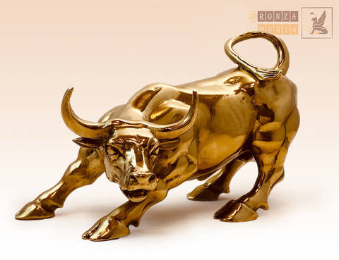 статуэтка Бык биржевой золотой