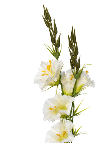 Искусственный цветок 78см Garda Decor Гибискус белый 8J-950004