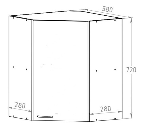 Шкаф угловой 580 (Б)