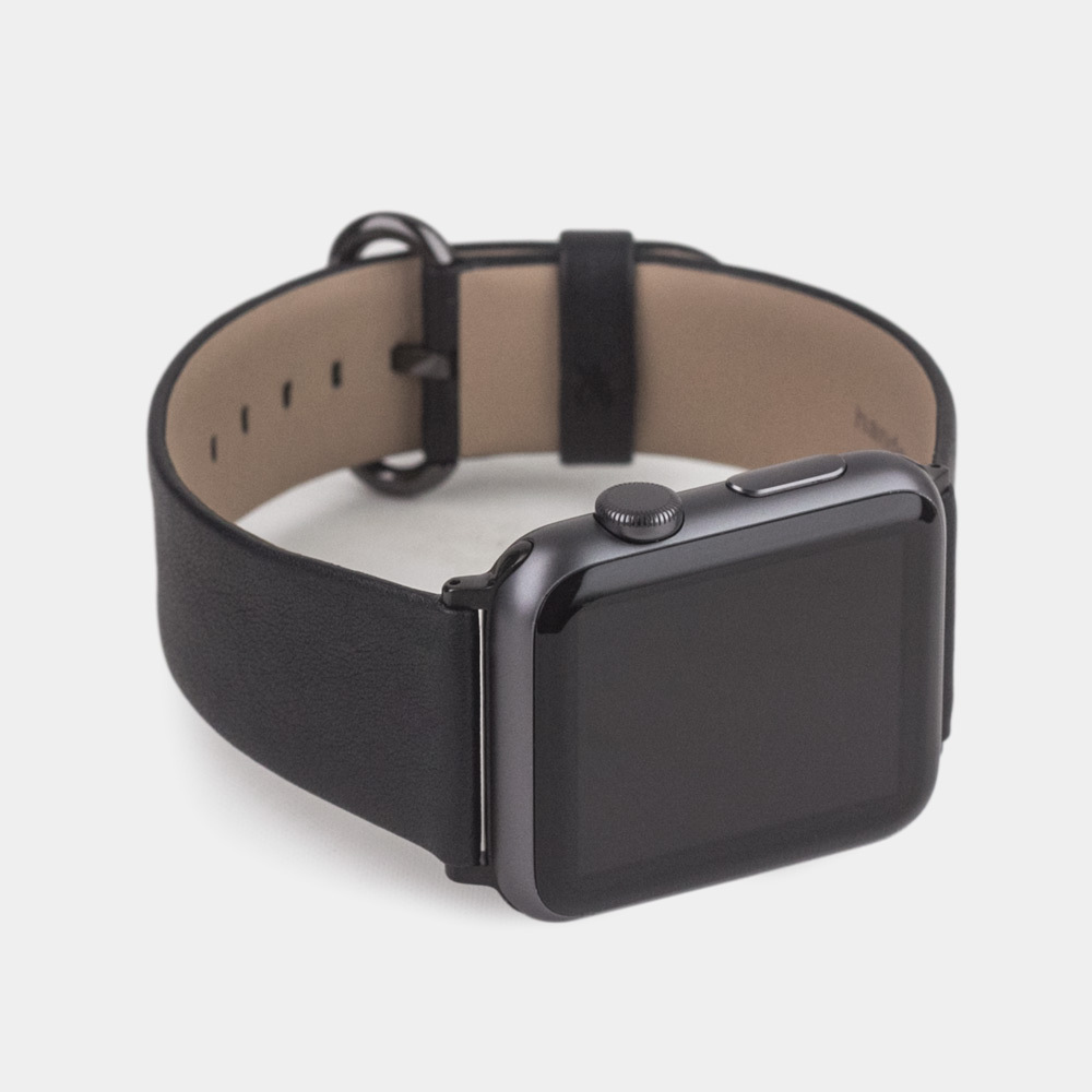 Ремешок для Apple Watch 40/41mm Classic из кожи теленка черного цвета