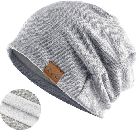 Картинка шапка-бини Skully Wear YZM-760 light grey - 1