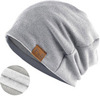 Картинка шапка-бини Skully Wear YZM-760 light grey - 1
