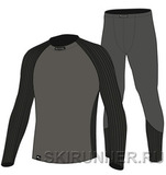Детский Комплект термобелья с ветрозащитой Nordski Pro WS Black
