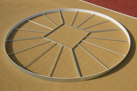 Круг для метания диска для соревнований, готовый к дренажу и набор для крепления Polanik DC-250_DT