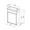 Aquanet 339964 Тумба Милан 45 цв. дуб рошелье (339964)
