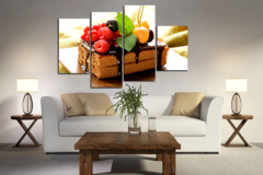 Модульная картина "Шоколадное пирожное"