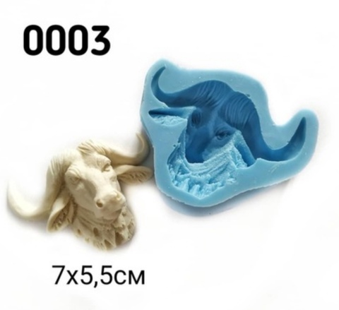 Молд Голова быка , Арт.PO-0003, силикон