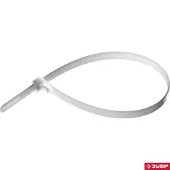 ЗУБР КСР-Б1, 7.5 x 250 мм, нейлон РА66, 100 шт, белые, кабельные стяжки разъемные, Профессионал (309240-75-250)