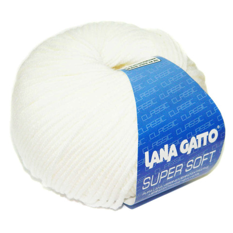 Пряжа Lana Gatto Supersoft 10001 белый