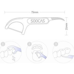 Soocas зубная нить Floss Pick, 50 шт.