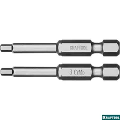 KRAFTOOL X-Drive Hex 3, 50 мм, 2 шт, торсионные биты (26127-3-50-2)