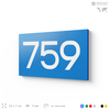 Номер на дверь 759, табличка на дверь для офиса, квартиры, кабинета, аудитории, склада, голубая 120х70 мм, Айдентика Технолоджи