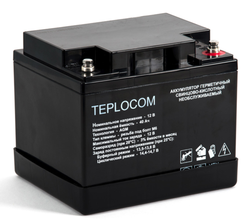 Аккумуляторная батарея TEPLOCOM 40Ач