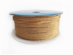 Шнур декоративный синтетический с люрексом 1,5мм золото