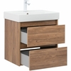 Aquanet 305235 Тумба с раковиной Nova Lite 60 2 ящ. цв. дуб шоколадный (305235)